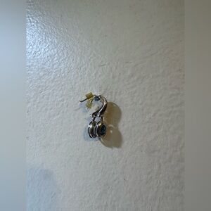 Silver and Blue dainty Earrings